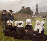 Breton Women at a Pardon, pascal dagnan-bouveret